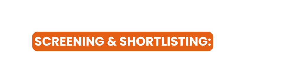 Screening Shortlisting